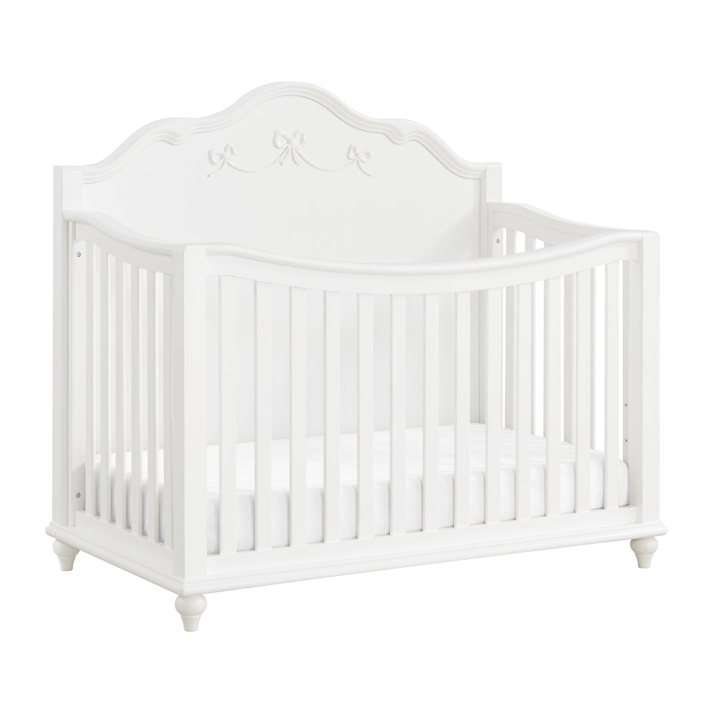 Alana Crib with Guardrails in White