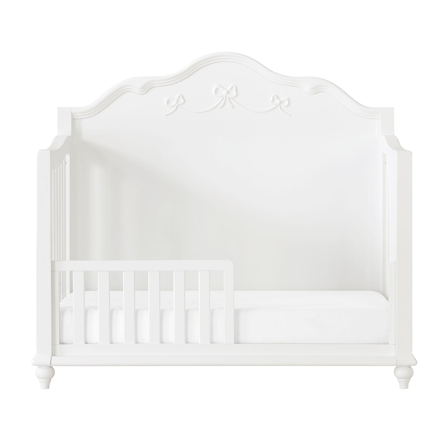 Alana Crib with Guardrails in White