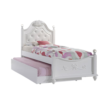 Alana Twin Plataform Bed With Storage Trundle 5Pc Set