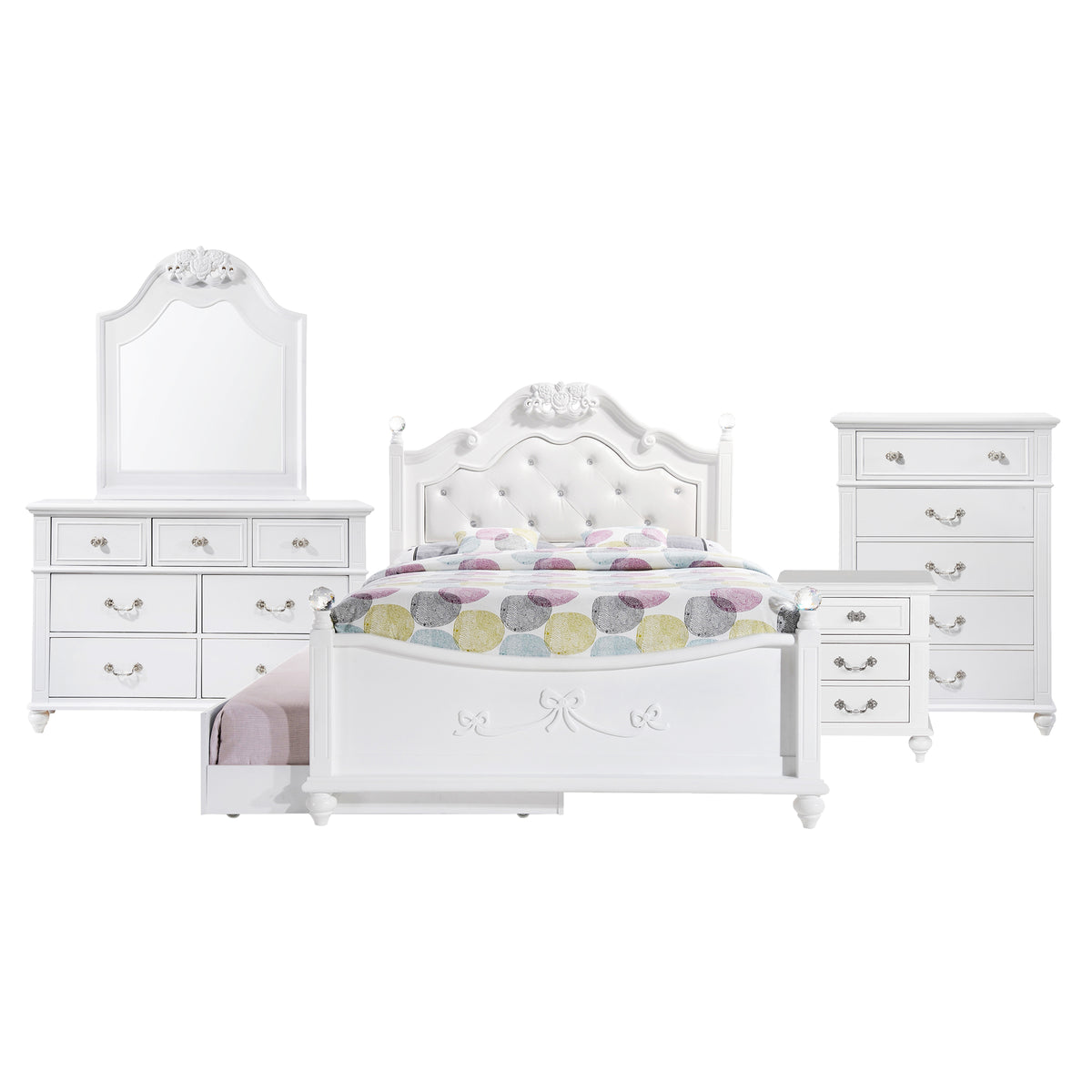 Alana Full Platform 5PC Bedroom Set w/ Storage Trundle