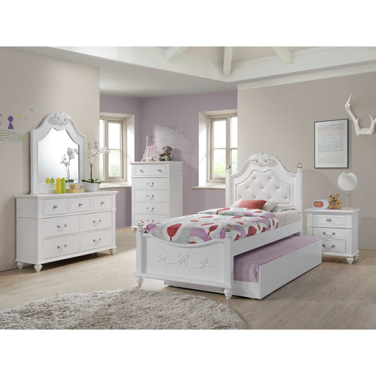 ALANA TWIN PLATFORM 6PC BEDROOM SET W/ STORAGE TRUNDLE