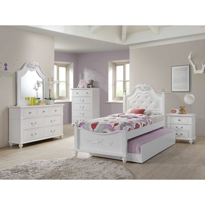 Alana Twin Plataform Bed with Storage Trundle 5PC Set