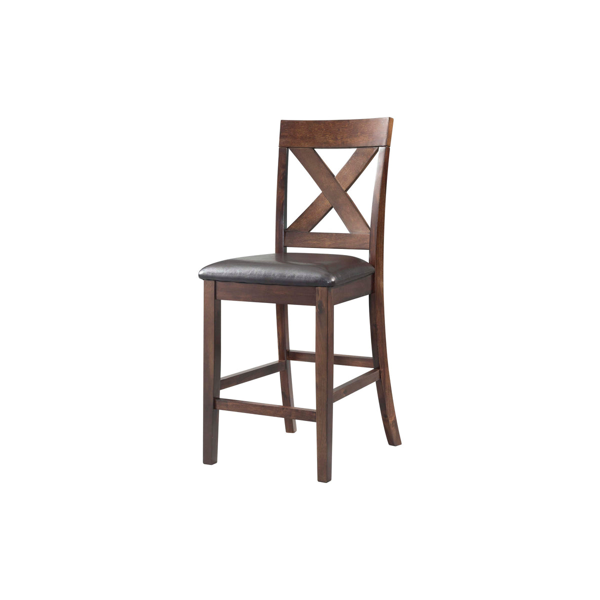 Alex Counter Side Chair W/Brown Pu Espresso (2 Per Pack)