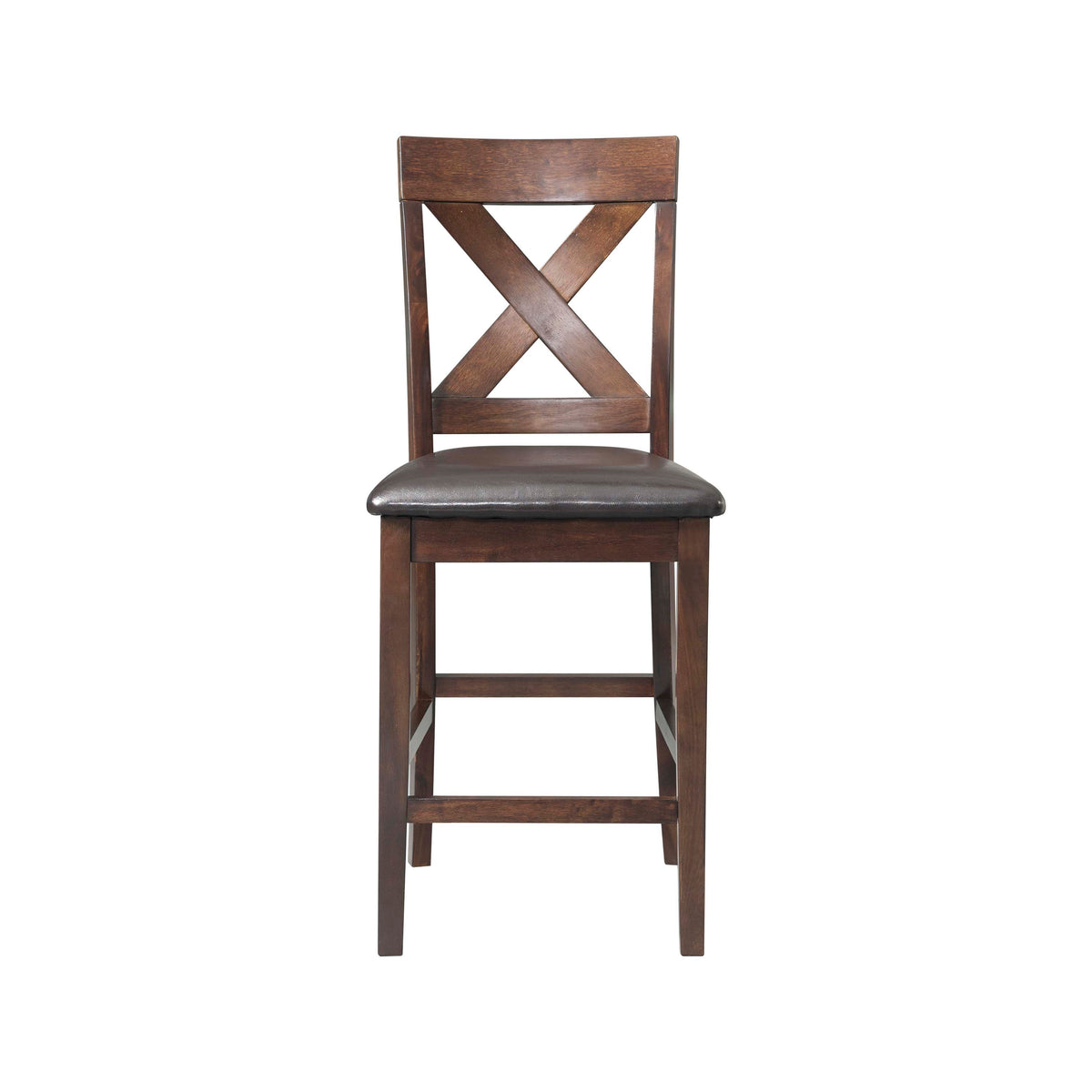 Alex Counter Side Chair W/Brown Pu Espresso (2 Per Pack)