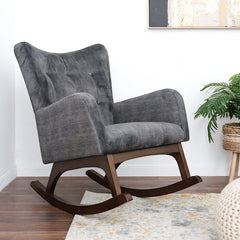 Mecedora de madera maciza Alistair