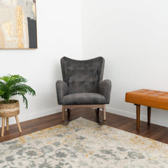 Mecedora de madera maciza Alistair