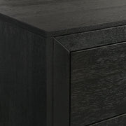 Allan Queen 4PC Bedroom Set with 2 Nightstands & Chest in Black