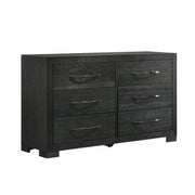 Allan Queen 4PC Bedroom Set with 2 Nightstands & Dresser in Black