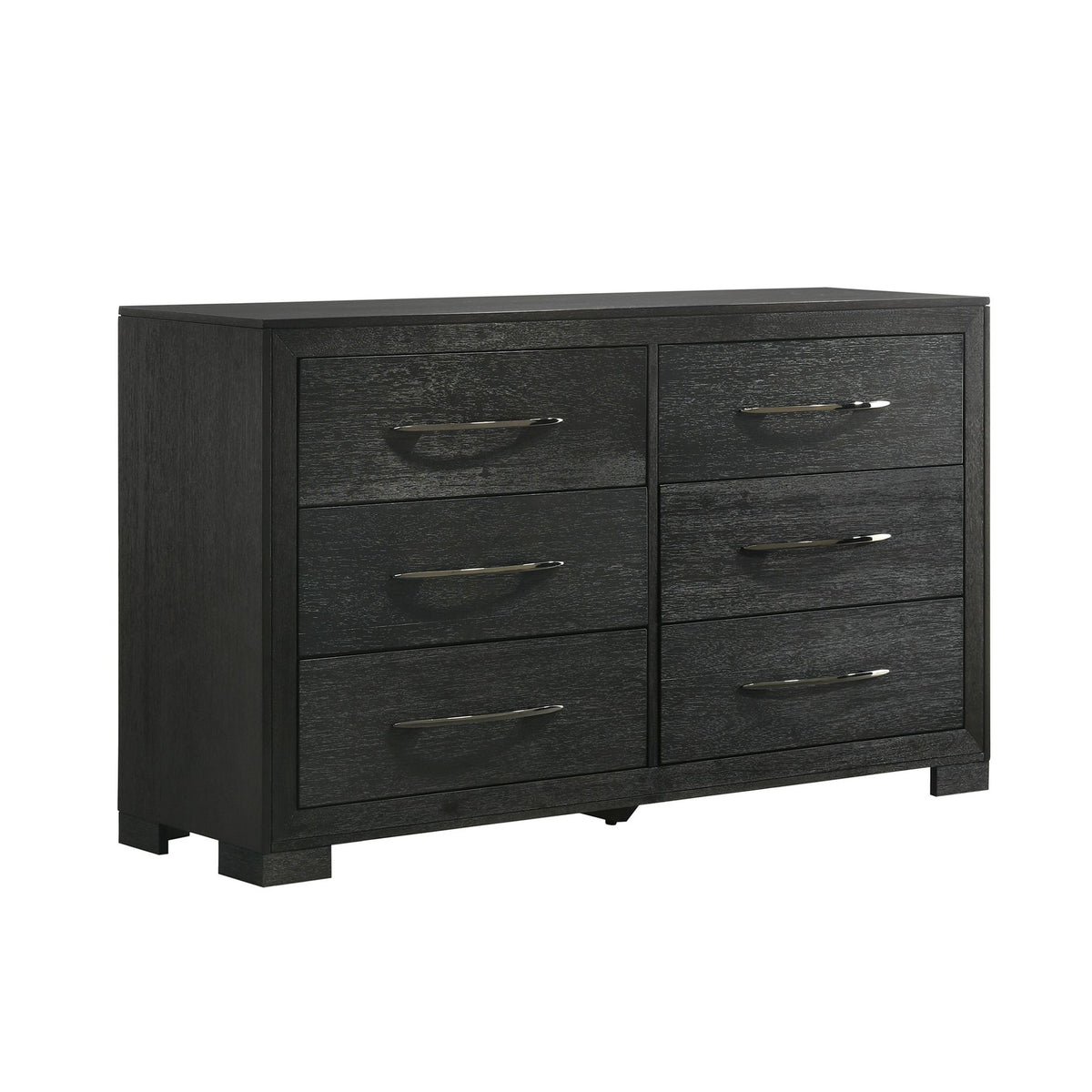 Allan King 4PC Bedroom Set with 2 Nightstands & Dresser in Black