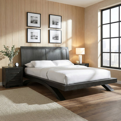 Allan King 3PC Bedroom Set with 2 Nightstands in Black