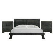 Allan King 3PC Bedroom Set with 2 Nightstands in Black