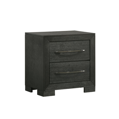 Allan 2-Drawer Nightstand in Black