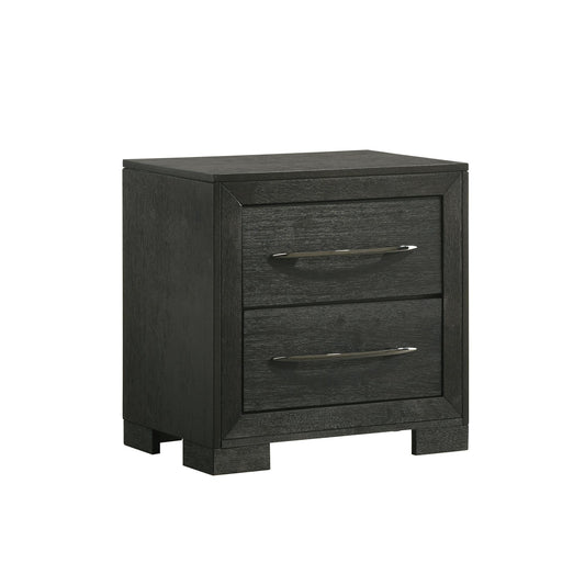 Allan 2-Drawer Nightstand in Black