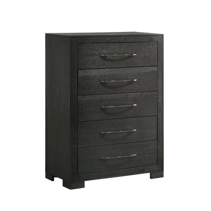 Allan Full Panel 5PC Bedroom Set in Black