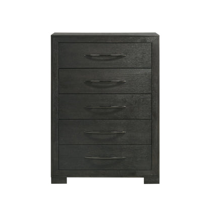 Allan 5-Drawer Chest in Black