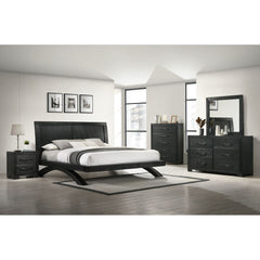 Allan King Panel 5PC Bedroom Set in Black