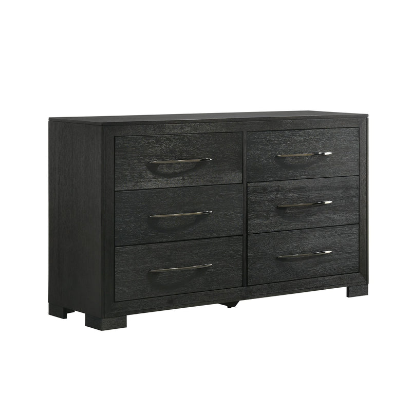 Allan 6-Drawer Dresser In Black