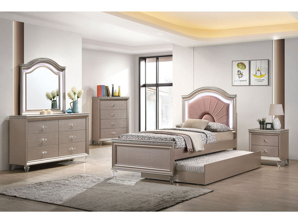 Allie 4 Pc Twin Bedroom Set w/ Trundle