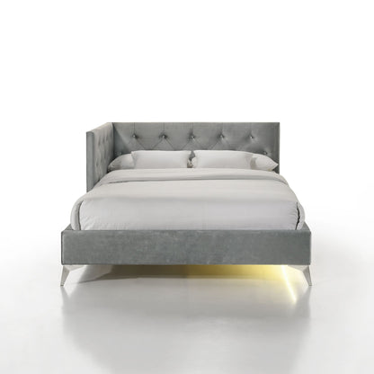Amberley Full UPH Corner Bed with LED and USB in Grey