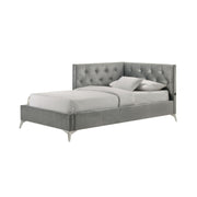 Amberley Twin Uph Corner Bed With Led And Usb In Grey
