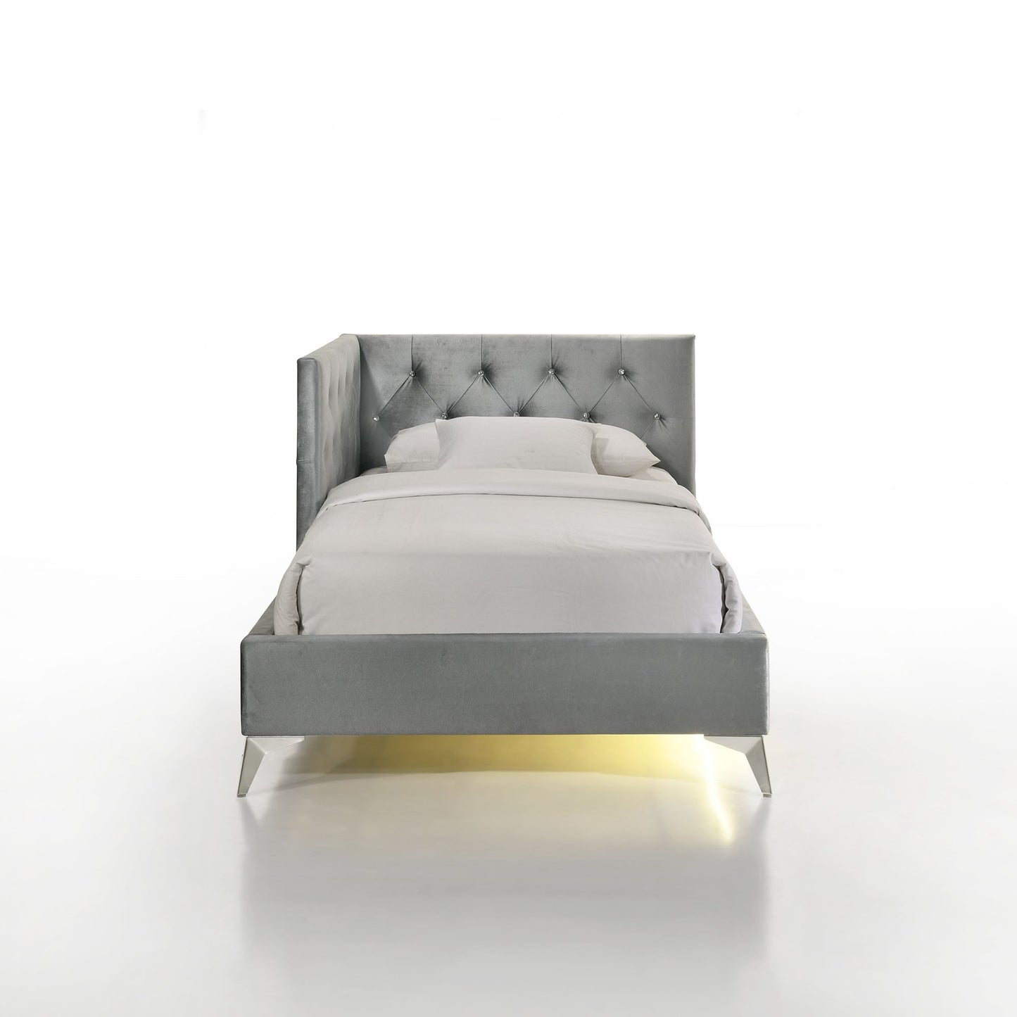 Amberley Twin UPH Corner Bed with LED and USB in Grey