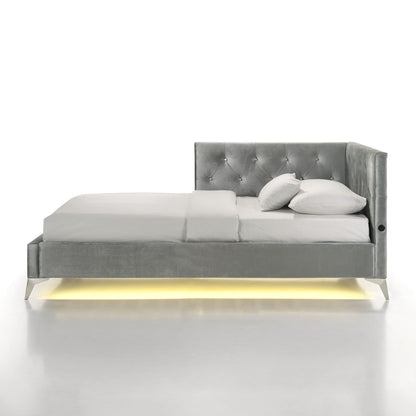 Amberley Twin UPH Corner Bed with LED and USB in Grey