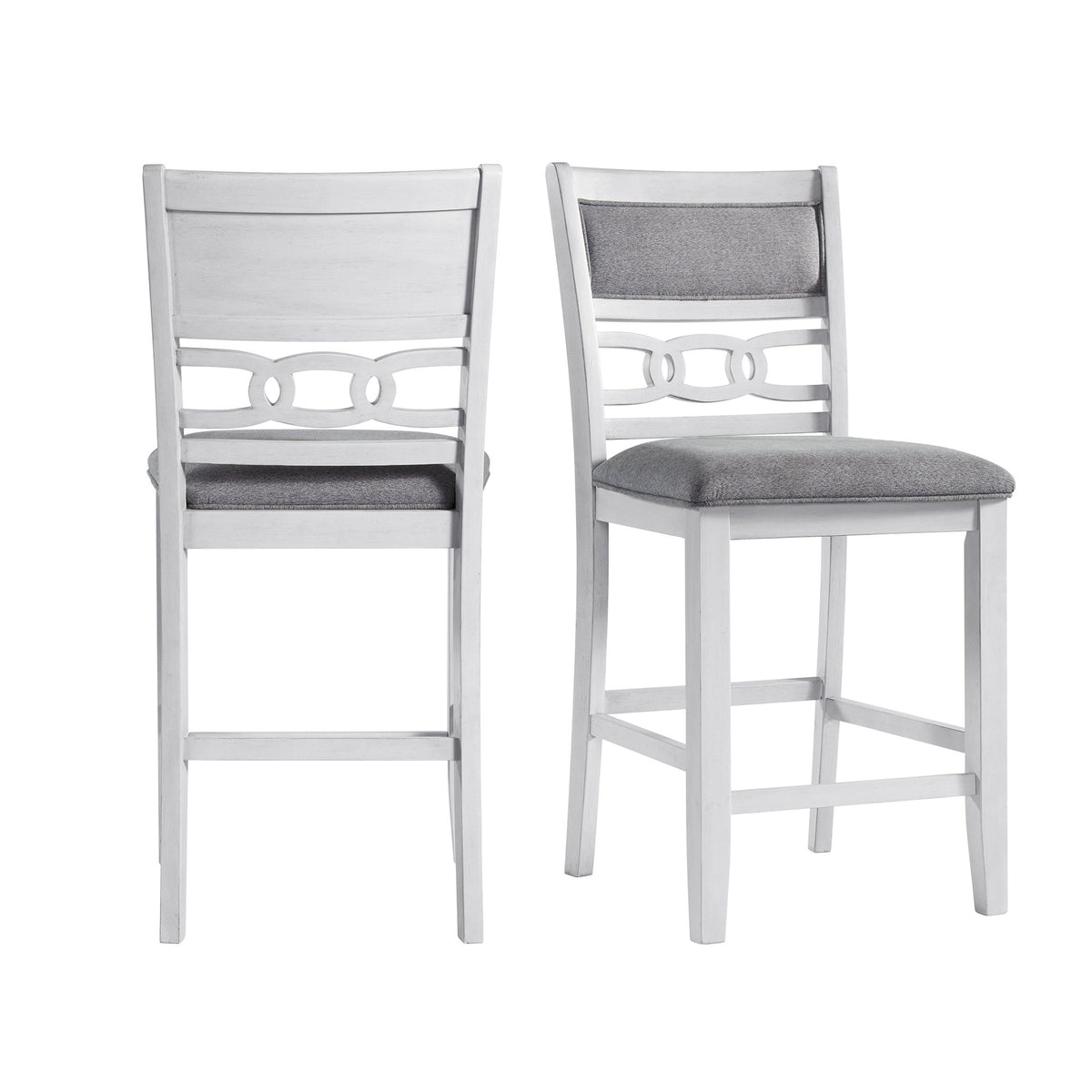 Amherst Counter Side Chair W/Fabric Cushion White Finish (2 Per Pack)