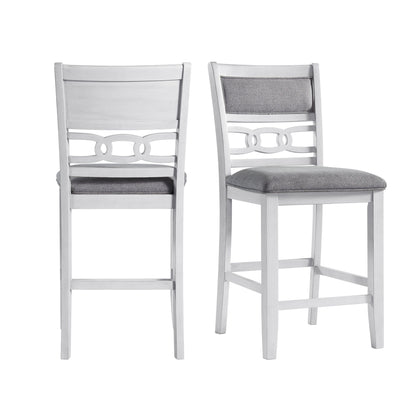 Amherst Counter Side Chair W/Fabric Cushion White Finish (2 Per Pack)