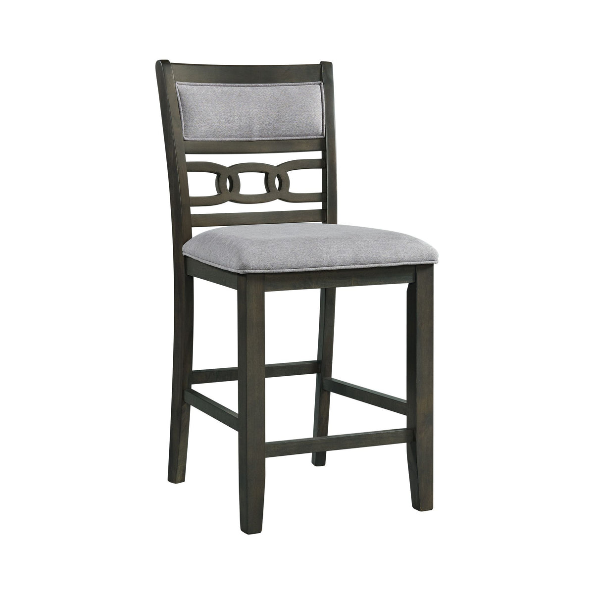 Amherst Counter Side Chair W/Fabric Cushion Grey Finish (2 Per Pack)