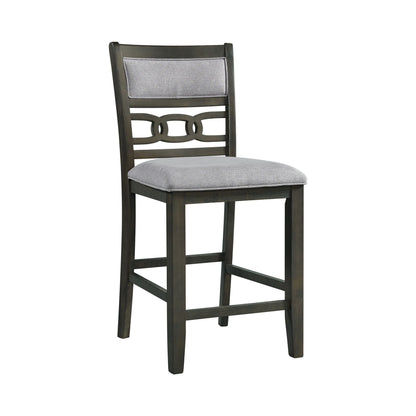 Amherst Counter Side Chair W/Fabric Cushion Grey Finish (2 Per Pack)