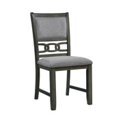 Amherst Dining Side Chair W/Fabric Cushion Side Stretcher Grey Finish (2 Per Pack)