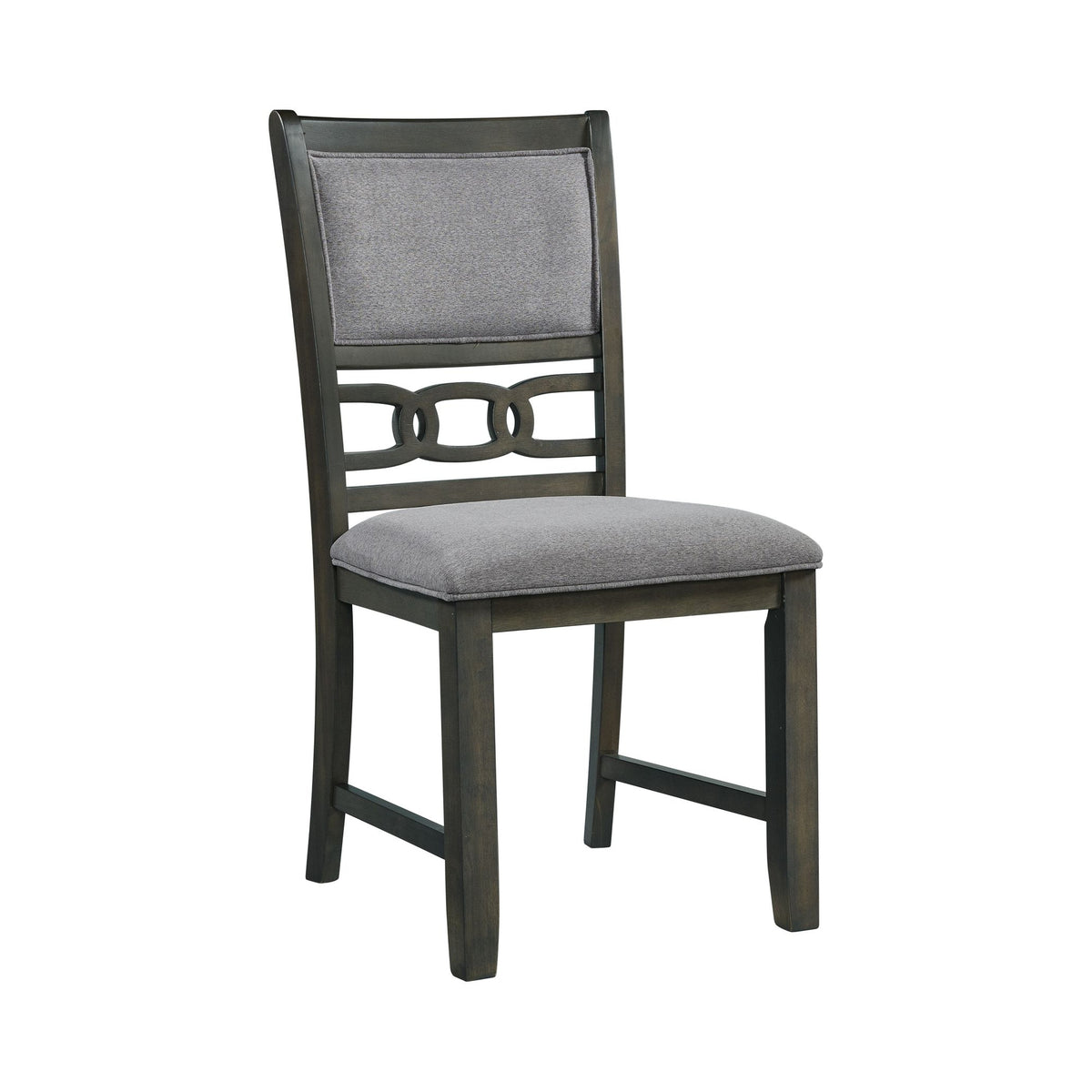 Amherst Dining Side Chair W/Fabric Cushion Side Stretcher Grey Finish (2 Per Pack)