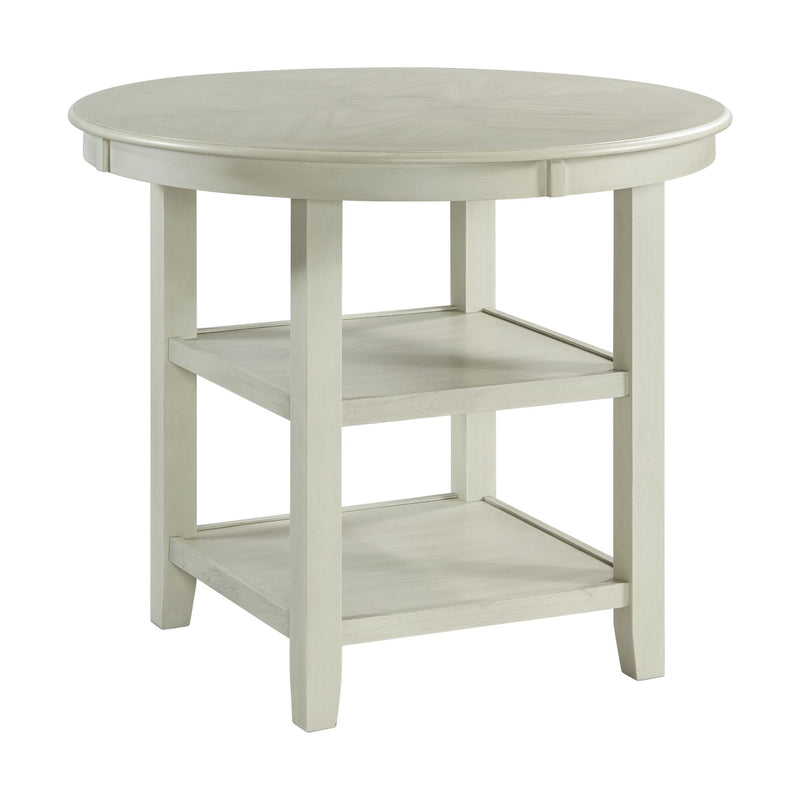 Amherst Counter Table W/Wood Leg White Finish