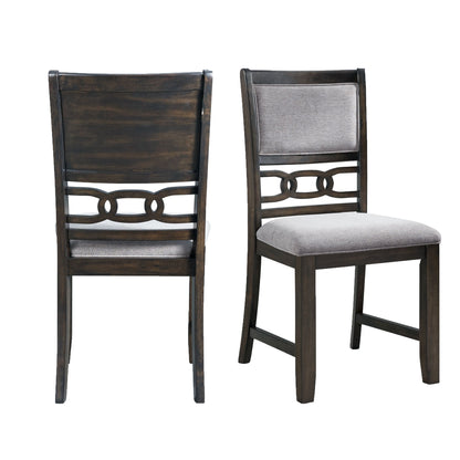 Amherst Dining Side Chair W/Fabric Cushion Dark Finish (2 Per Pack)