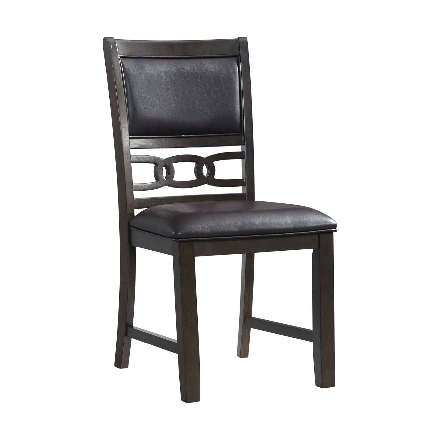 Amherst Dining Side Chair W/PU Cushion Side Stretcher Dark Finish (2 Per Pack)