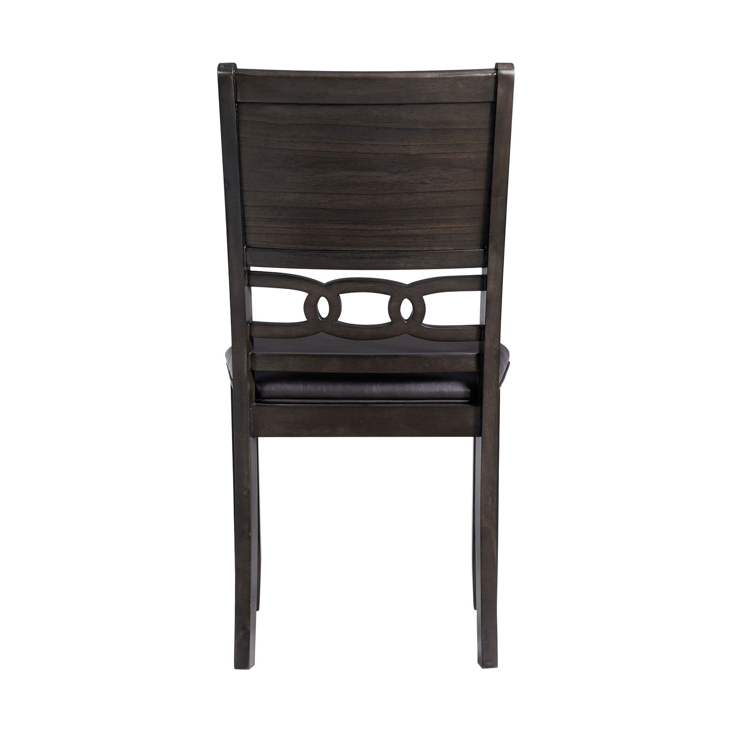 Amherst Dining Side Chair W/PU Cushion Side Stretcher Dark Finish (2 Per Pack)
