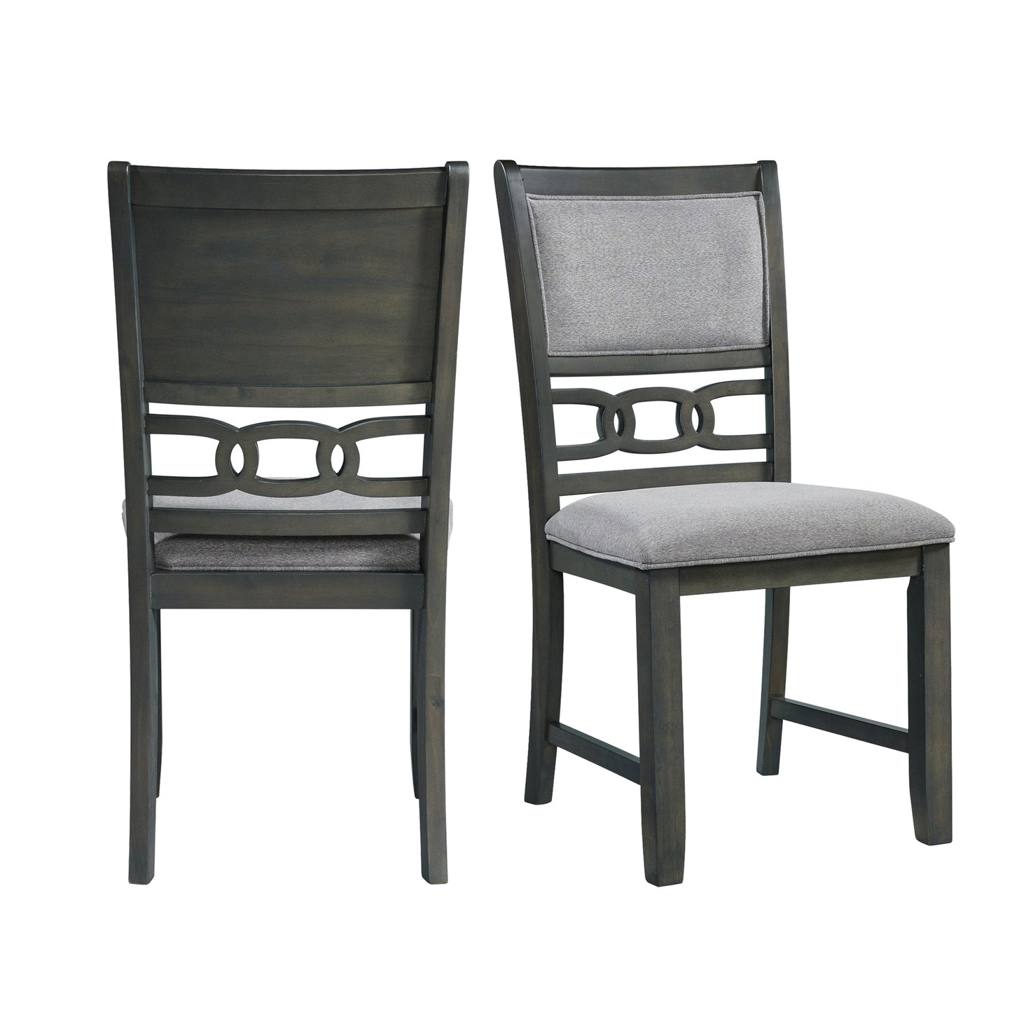 Amherst Dining Side Chair W/Fabric Cushion Side Stretcher Grey Finish (2 Per Pack)