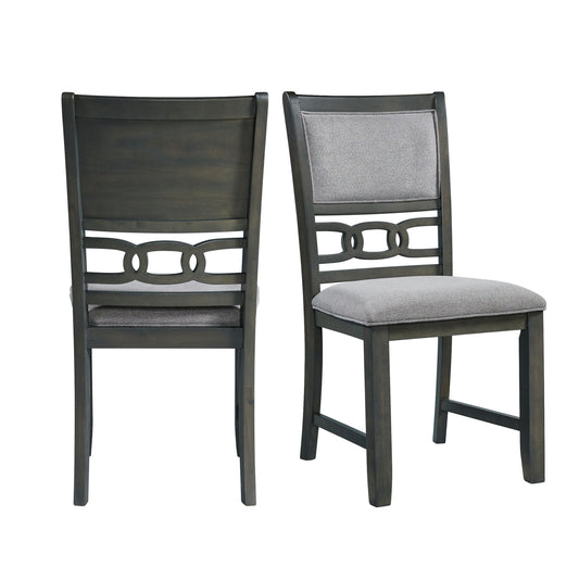 Amherst Dining Side Chair W/Fabric Cushion Side Stretcher Grey Finish (2 Per Pack)