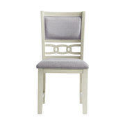 Amherst Dining Side Chair W/Fabric Cushion Side Stretcher White Finish (2 Per Pack)