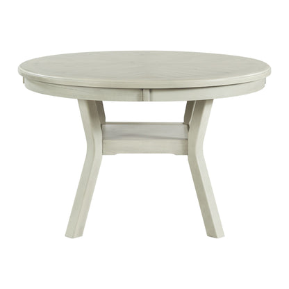 Amherst Dining Table w/Wood Leg White Finish