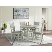Amherst Dining Side Chair W/Fabric Cushion Side Stretcher White Finish (2 Per Pack)