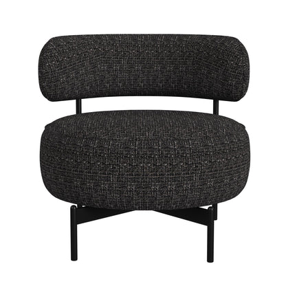 Antonia Swivel Chair in Heron Black