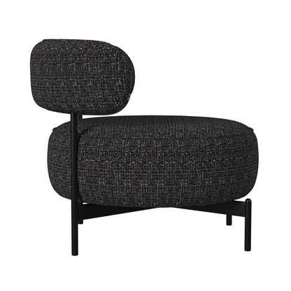 Antonia Swivel Chair in Heron Black