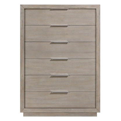 Arcadia 6-Drawer Chest in Grey
