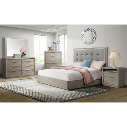 Arcadia King 5PC Bedroom Set in Grey