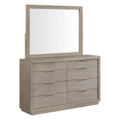Arcadia Dresser & Mirror Set in Grey