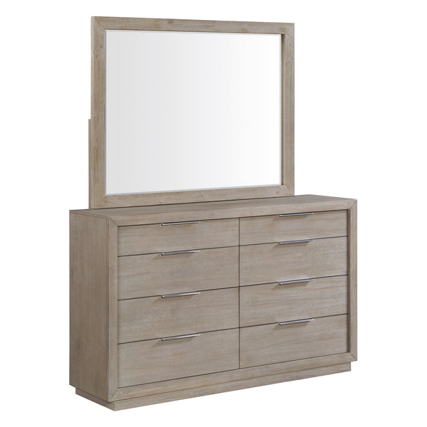 Arcadia Dresser & Mirror Set In Grey