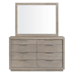 Arcadia Dresser & Mirror Set in Grey