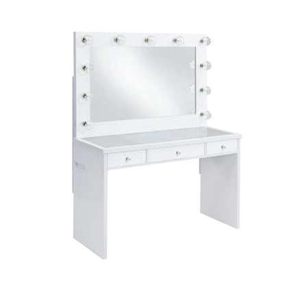 Ariana Complete Dressing Table With Lightbulbs