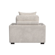Arizona Chaise with 1 Pillow 20", 2 Cupholders and 2 USB in Steno Beige